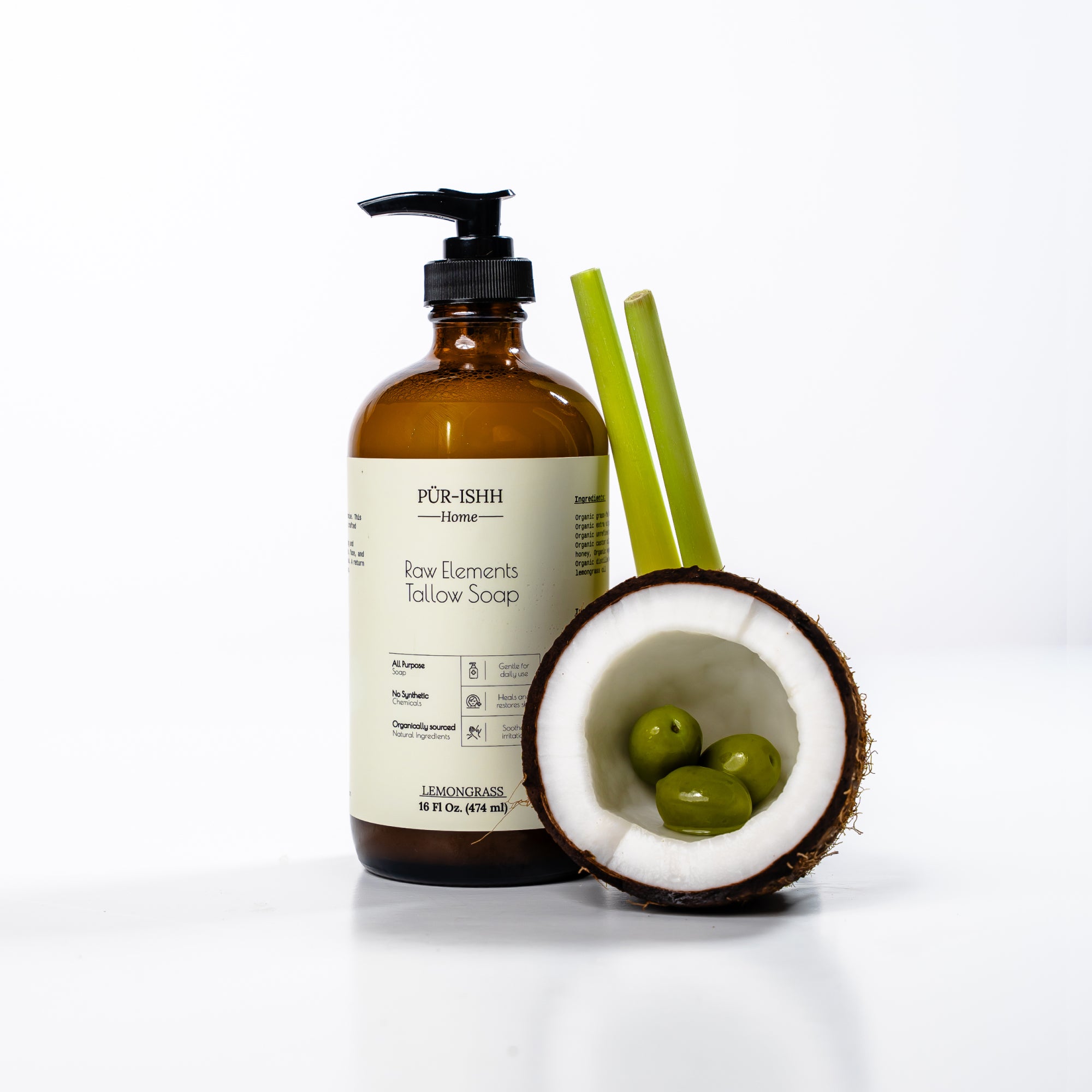 Raw Elements Tallow Soap (Lemongrass)