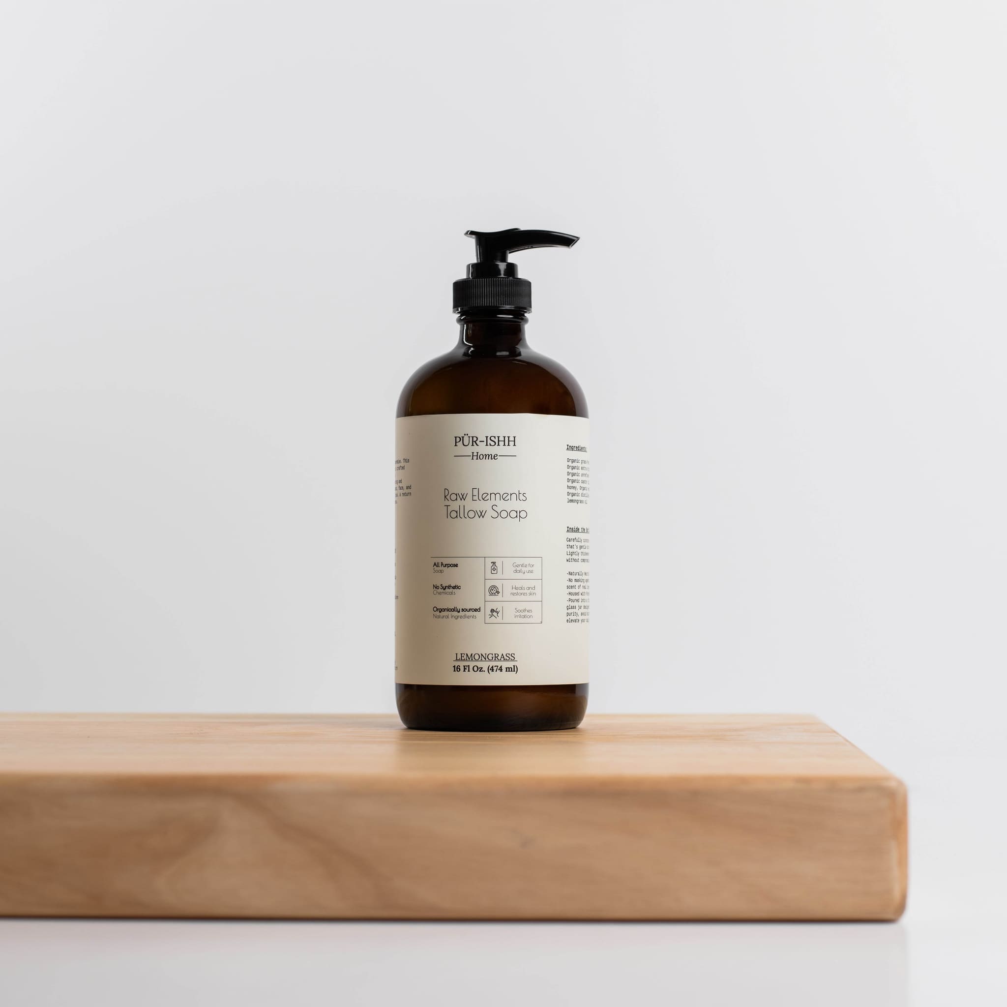 Raw Elements Tallow Soap (Lemongrass) - Purishh