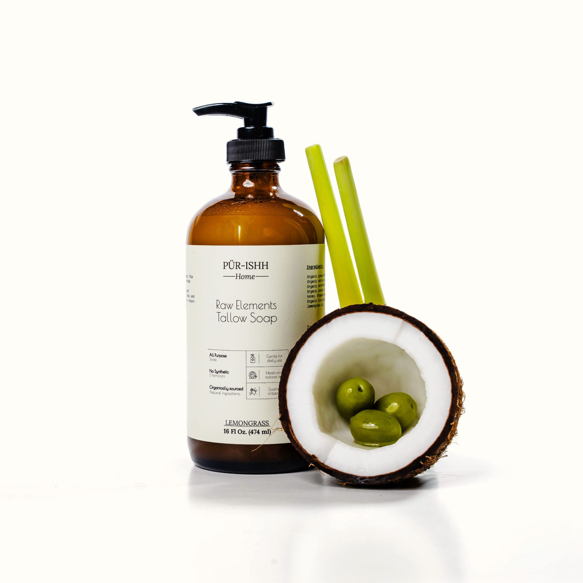 Raw Elements Tallow Soap (Lemongrass)