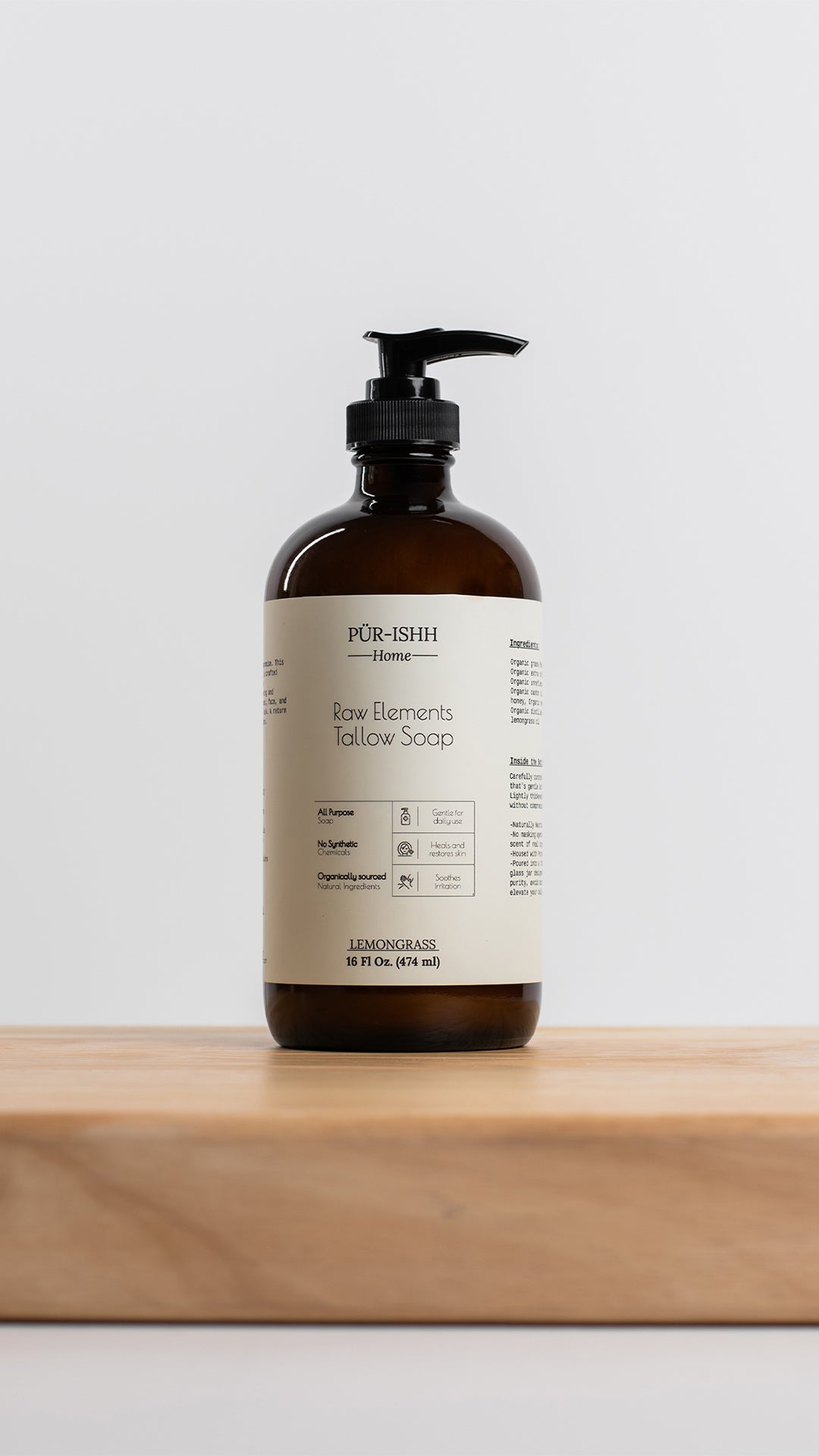 Raw Elements Tallow Soap (Lemongrass)